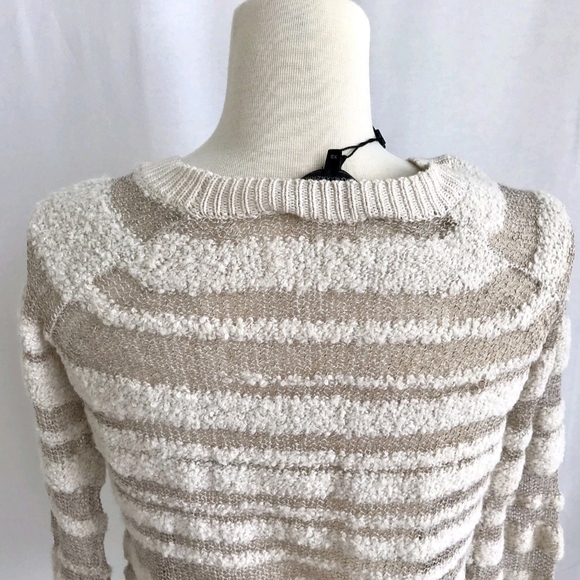 BCBG MAXAZRIA NWT Wool Blend Semi Sheer Trendy Hi-low Crewneck Sweater Seize XS - Picture 8 of 10